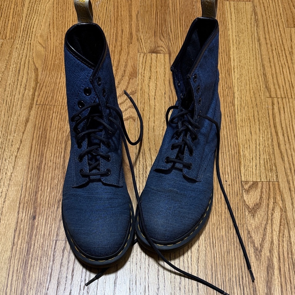 Vegan Castel doc marten Denim Boots size 9